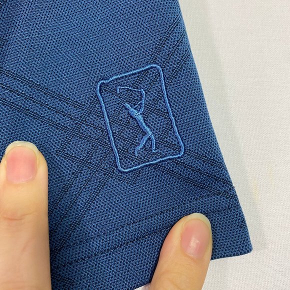 PGA Tour Golf Polo Shirt with Diamond Pattern - Picture 5 of 7
